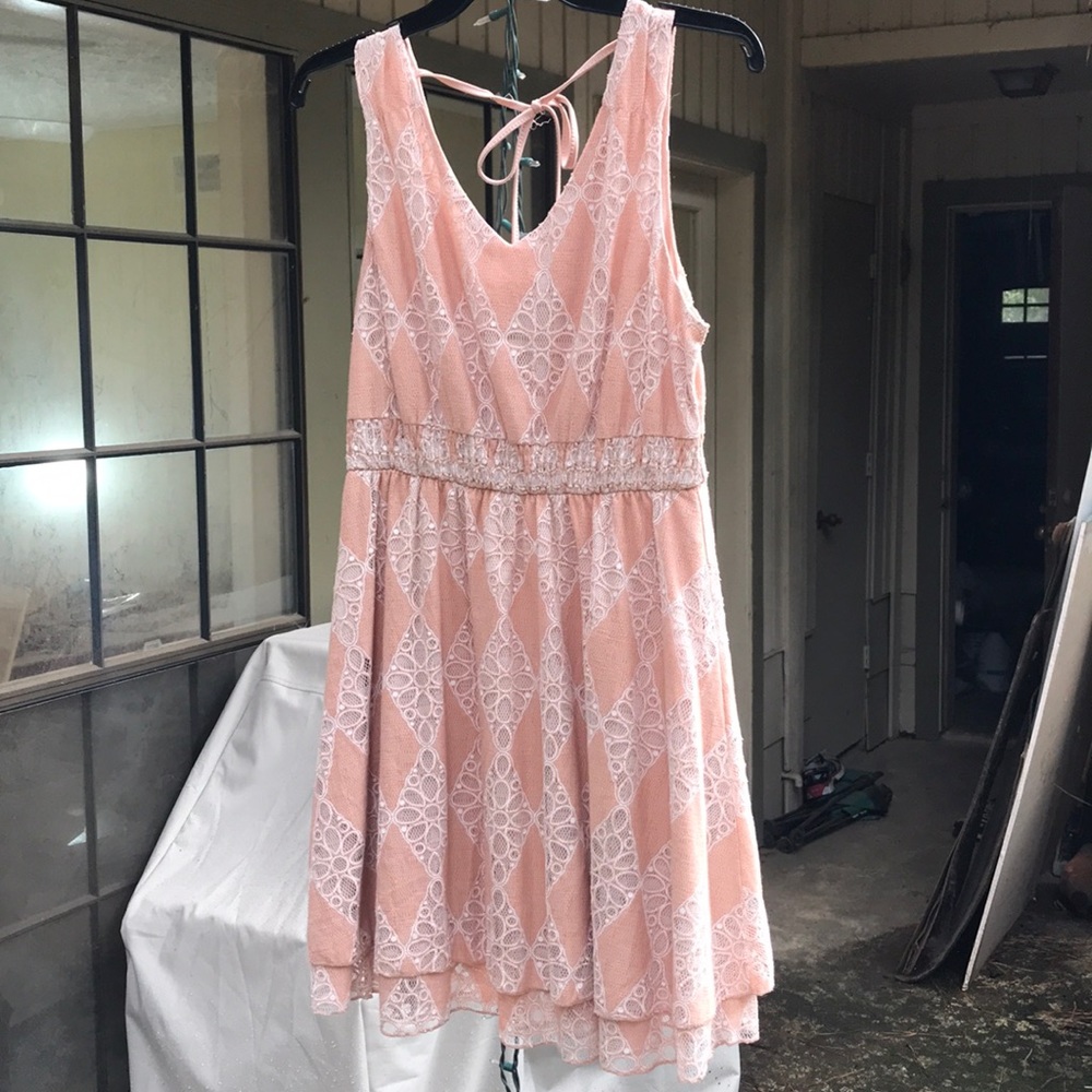 Pink checkered dress